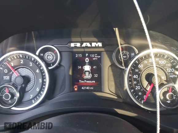 2023 Ram 1500 Big Horn with VIN 1C6SRFBT2PN535571, listed as a IAAI auction lot 41579548 with 42,140 mi miles. Bid and sale history available at carsss.com. Image 7.