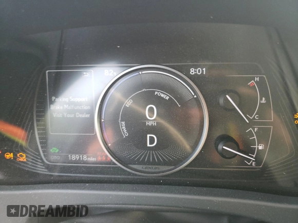2023 Lexus UX 250h F Sport with VIN JTHB9JBH0P2066035, listed as a Copart auction lot 70838304 with 18,918 mi miles and Salvage Title. Bid and sale history available at DreamBid. Image 9.