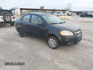 2009 Chevrolet Aveo 1LT with VIN KL1TD56E09B626562, listed as a IAAI auction lot 41876182 with 108,496 mi miles and . Bid and sale history available at DreamBid. Image 1.