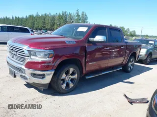 2019 Ram 1500 Laramie with VIN 1C6SRFJT2KN677400, listed as a IAAI auction lot 42441010 with 76,750 mi miles and . Bid and sale history available at DreamBid. Image 22.