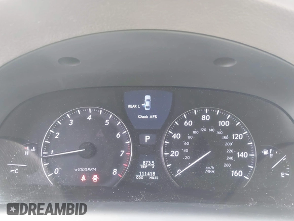 2008 Lexus LS 460 LWB with VIN JTHGL46F185021333, listed as a IAAI auction lot 41875999 with 111,418 mi miles. Bid and sale history available at carsss.com. Image 7.