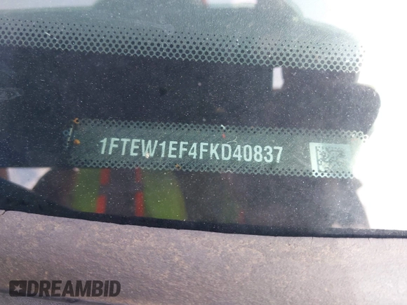 2015 Ford F-150 XLT с VIN 1FTEW1EF4FKD40837, выставлен на аукционе IAAI как лот 42680751 с пробегом 242 435 миль миль и . История ставок и продаж доступна на DreamBid. Изображение 9.