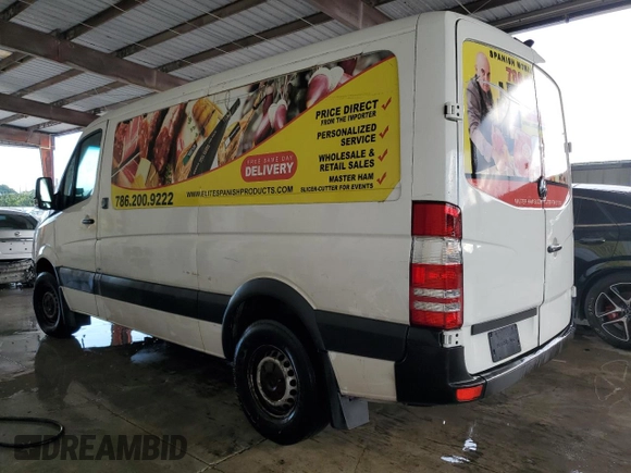 2016 Mercedes-Benz Sprinter Cargo with VIN WD3PE7DD6GP251106, listed as a Copart auction lot 37307944 with Not Provided miles. Bid and sale history available at carsss.com. Image 2.