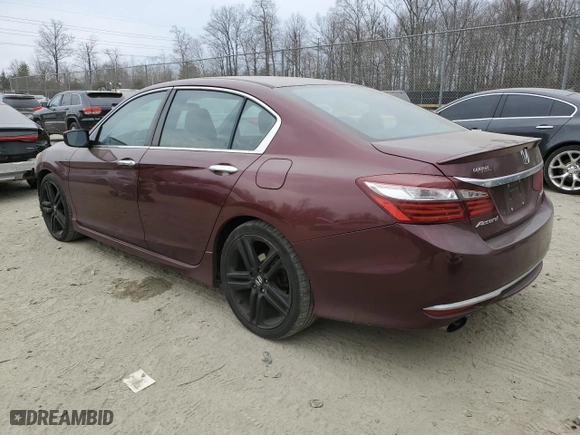 2016 Honda Accord Sedan Sport with VIN 1HGCR2F52GA070722, listed as a Copart auction lot 47123405 with 101,827 mi miles and Salvage Title. Bid and sale history available at carsss.com. Image 2.