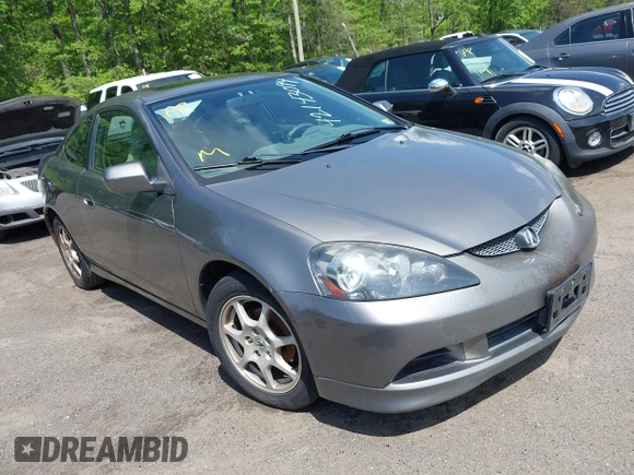 2005 Acura RSX with VIN JH4DC54805S011595, listed as a IAAI auction lot 42143094 with 187,238 mi miles. Bid and sale history available at carsss.com. Image 1.