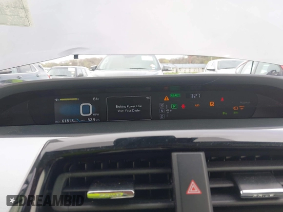 2018 Toyota Prius Two with VIN JTDKARFU7J3553216, listed as a IAAI auction lot 41979005 with 61,818 mi miles. Bid and sale history available at carsss.com. Image 7.