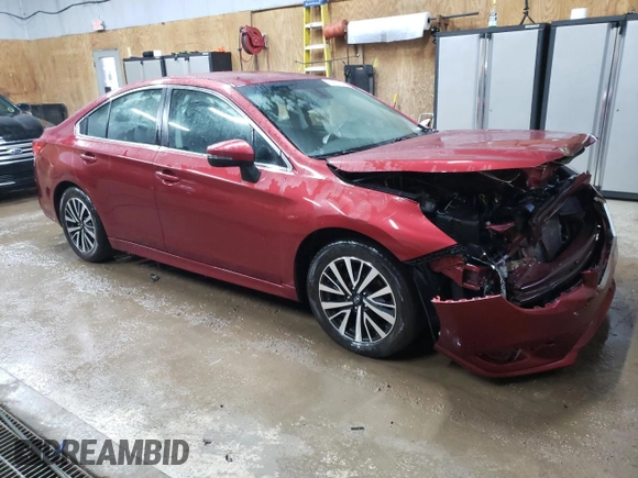 2018 Subaru Legacy Premium with VIN 4S3BNAF69J3031033, listed as a Copart auction lot 56477085 with 40,852 mi miles and Salvage title. Bid and sale history available at DreamBid. Image 4.