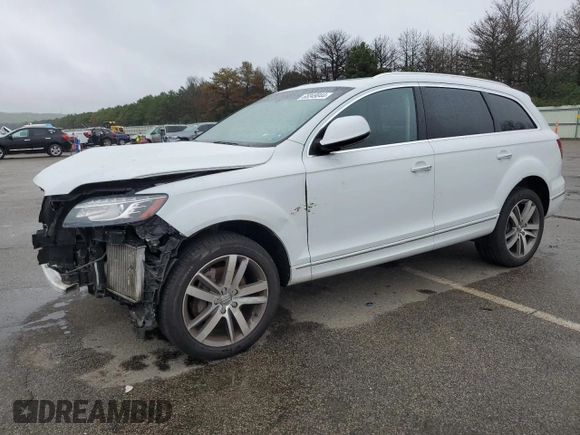 2014 Audi Q7 Premium Plus z VIN WA1LMAFE7ED007998, wystawiony jako Copart lot #65349044 z przebiegiem Nie podano mil oraz Nie do naprawy • Non repairable. Historia ofert i sprzedaży dostępna na DreamBid. Obrazek 1.