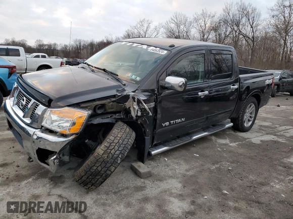 2015 Nissan Titan Pro-4X with VIN 1N6AA0EC2FN501632, listed as a Copart auction lot 84063524 with 92,342 mi miles and Salvage title. Bid and sale history available at DreamBid. Image 1.