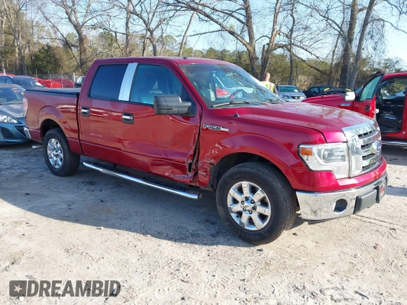 2014 Ford F-150 XL with VIN 1FTFW1CF1EFD03405, listed as a IAAI auction lot 41511583 with 166,636 mi miles. Bid and sale history available at carsss.com. Image 1.