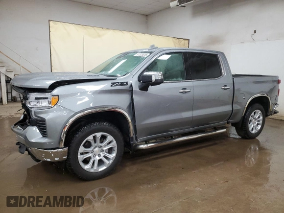 2024 Chevrolet Silverado 1500 LTZ with VIN 1GCUDGE84RZ104576, listed as a Copart auction lot 51323015 with 17,263 mi miles and Salvage Title. Bid and sale history available at DreamBid. Image 1.
