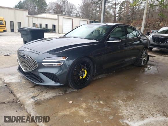 2023 Genesis G70 2.0T with VIN KMTG34TA3PU128948, listed as a Copart auction lot 43289344 with 13,153 mi miles and Clean Title. Bid and sale history available at DreamBid. Image 1.