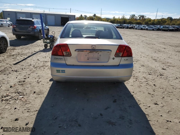 2003 Honda Civic LX with VIN 1HGES16603L037779, listed as a Copart auction lot 76806754 with 127,692 mi miles and Clean Title. Bid and sale history available at carsss.com. Image 6.