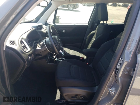 2021 Jeep Renegade Latitude with VIN ZACNJDBB5MPN15842, listed as a Copart auction lot 57616105 with 43,553 mi miles and Salvage title. Bid and sale history available at DreamBid. Image 7.
