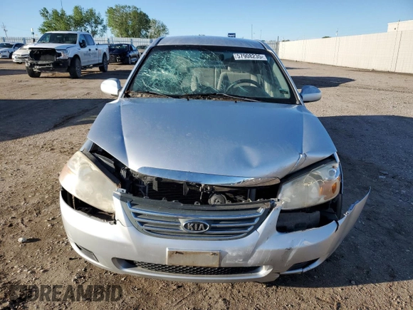 2008 Kia Spectra EX with VIN KNAFE121685507522, listed as a Copart auction lot 57908235 with 143,894 mi miles and Salvage title. Bid and sale history available at DreamBid. Image 5.