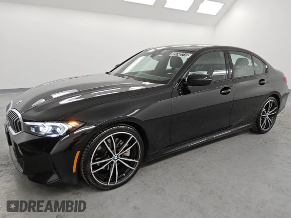 2024 BMW 3 Series 330i with VIN 3MW69FF0XR8E64715, listed as a Copart auction lot 49742715 with 17,634 mi miles and Clean Title. Bid and sale history available at carsss.com. Image 1.