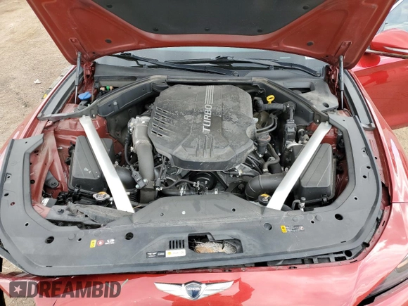 2020 Genesis G70 3.3T with VIN KMTG34LE6LU064126, listed as a Copart auction lot 58078495 with 57,903 mi miles and Salvage title. Bid and sale history available at DreamBid. Image 11.