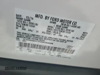 2016 Ford Explorer Platinum с VIN 1FM5K8HT7GGC64228, выставлен на аукционе Copart как лот 56554555 с пробегом 95 315 миль миль и Списание • Salvage title. История ставок и продаж доступна на DreamBid. Изображение 13.
