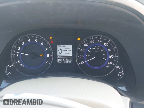2016 Infiniti QX70 with VIN JN8CS1MU5GM670094, listed as a IAAI auction lot 41769838 with 87,227 mi miles and . Bid and sale history available at DreamBid. Image 7.