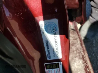 2017 Nissan Maxima SR z VIN 1N4AA6APXHC434345, wystawiony jako Copart lot #57636165 z przebiegiem 73 618 mil mil oraz Szkoda całkowita • Salvage title. Historia ofert i sprzedaży dostępna na DreamBid. Obrazek 12.