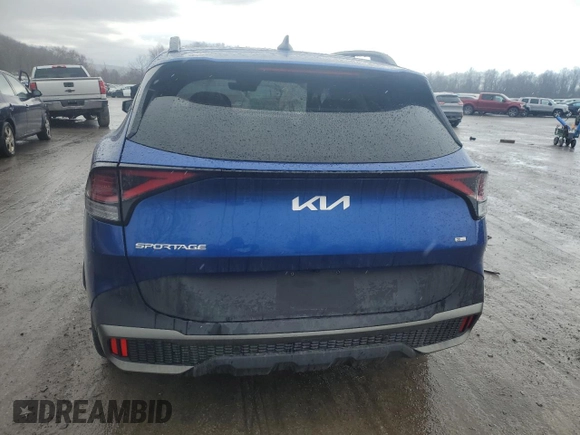 2023 Kia Sportage X-Line with VIN 5XYK6CAFXPG071741, listed as a Copart auction lot 49653755 with 32,762 mi miles and Salvage Title. Bid and sale history available at carsss.com. Image 6.