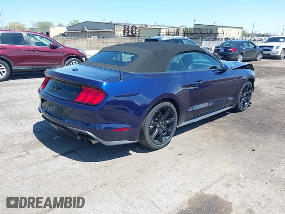 2020 Ford Mustang EcoBoost with VIN 1FATP8UH2L5127689, listed as a IAAI auction lot 42219307 with 21,399 mi miles and . Bid and sale history available at DreamBid. Image 4.