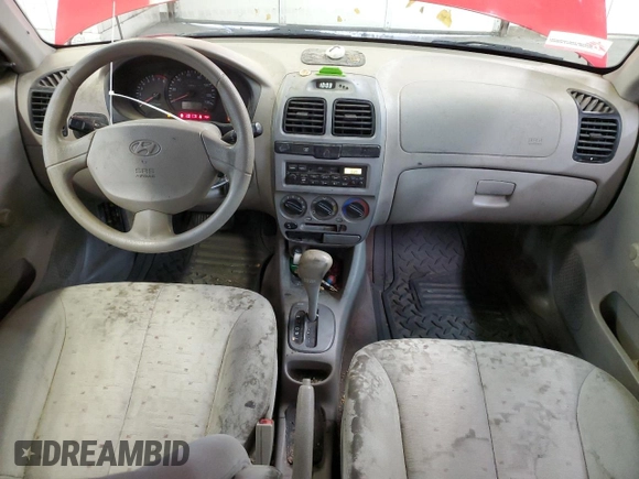 2005 Hyundai Accent GLS with VIN KMHCG45C05U661607, listed as a Copart auction lot 71812814 with 238,630 mi miles and Salvage Title. Bid and sale history available at carsss.com. Image 8.