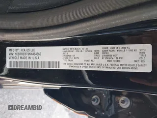 2022 Ram 1500 Big Horn z VIN 1C6RREBT9NN464360, wystawiony jako IAAI lot #42172422 z przebiegiem 29 450 mil mil oraz . Historia ofert i sprzedaży dostępna na DreamBid. Obrazek 9.