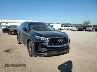 2023 Infiniti QX60 Sensory with VIN 5N1DL1GS2PC371655, listed as a Copart auction lot 57074995 with 20,018 mi miles and Salvage title. Bid and sale history available at DreamBid. Image 14.