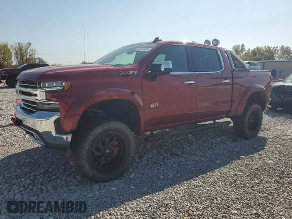 2020 Chevrolet Silverado 1500 LTZ with VIN 1GCUYGEL6LZ104384, listed as a Copart auction lot 74450304 with 76,305 mi miles and Salvage Title. Bid and sale history available at DreamBid. Image 1.