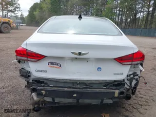 2015 Hyundai Genesis 3.8L with VIN KMHGN4JEXFU037569, listed as a IAAI auction lot 41957191 with 45,242 mi miles. Bid and sale history available at carsss.com. Image 16.