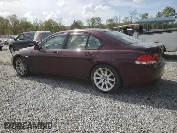 2006 BMW 7 Series 750i with VIN WBAHL83526DT06180, listed as a Copart auction lot 51609245 with 164,690 mi miles and Salvage Title. Bid and sale history available at carsss.com. Image 2.
