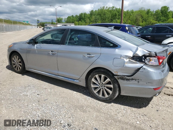 2015 Hyundai Sonata Sport with VIN 5NPE34AF3FH072555, listed as a Copart auction lot 58153545 with 128,180 mi miles and Salvage title. Bid and sale history available at DreamBid. Image 2.