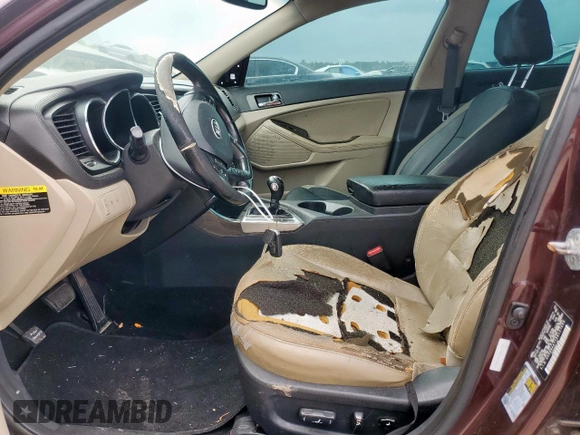 2013 Kia Optima EX with VIN 5XXGN4A71DG127699, listed as a Copart auction lot 59742405 with Not provided miles and Clean title. Bid and sale history available at DreamBid. Image 7.
