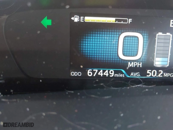 2016 Toyota Prius Four with VIN JTDKARFU1G3009156, listed as a IAAI auction lot 40906451 with 67,449 mi miles. Bid and sale history available at carsss.com. Image 15.