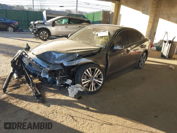 2020 Infiniti Q50 3.0t SPORT with VIN JN1EV7AR2LM252815, listed as a IAAI auction lot 41251310 with 48,117 mi miles. Bid and sale history available at carsss.com. Image 17.