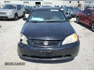 2001 Honda Civic EX with VIN 1HGEM22921L042589, listed as a Copart auction lot 52429515 with 204,141 mi miles and Salvage Title. Bid and sale history available at carsss.com. Image 5.