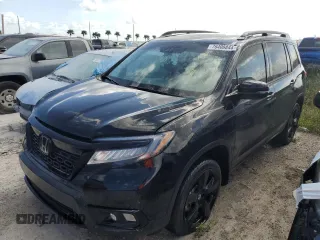 2021 Honda Passport Elite with VIN 5FNYF8H00MB010068, listed as a Copart auction lot 76408844 with 0 mi miles and Salvage Title. Bid and sale history available at carsss.com. Image 1.