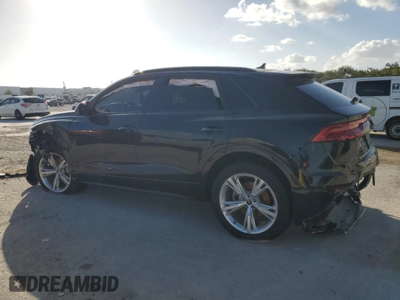 2023 Audi Q8 Premium with VIN WA1AVBF1XPD020187, listed as a Copart auction lot 75623334 with 8,308 mi miles and Salvage title. Bid and sale history available at DreamBid. Image 2.