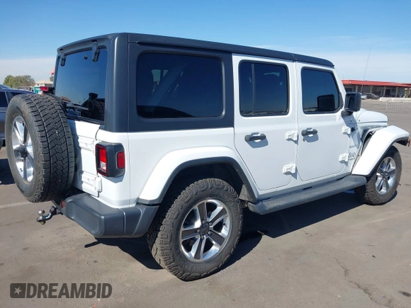 2020 Jeep Wrangler Unlimited Sahara with VIN 1C4HJXEN5LW277208, listed as a IAAI auction lot 41640906 with 61,774 mi miles. Bid and sale history available at carsss.com. Image 4.