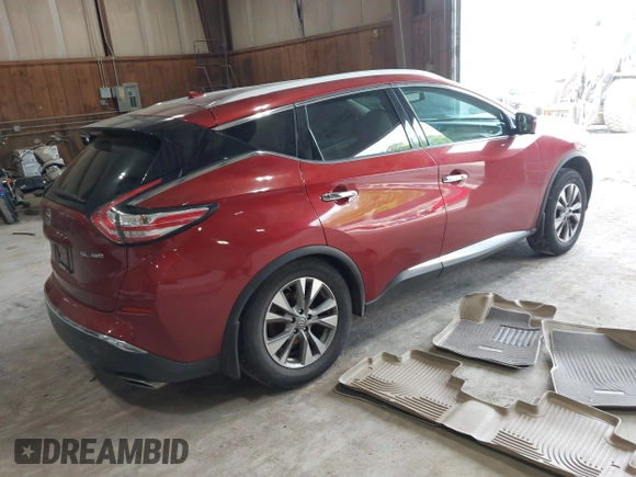 2016 Nissan Murano SL z VIN 5N1AZ2MHXGN116160, wystawiony jako IAAI lot #42241458 z przebiegiem 161 727 mil mil oraz . Historia ofert i sprzedaży dostępna na DreamBid. Obrazek 4.