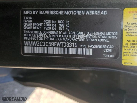 2015 MINI Cooper Countryman S with VIN WMWZC3C59FWT03319, listed as a Copart auction lot 79774934 with 151,556 mi miles and Salvage Title. Bid and sale history available at carsss.com. Image 12.