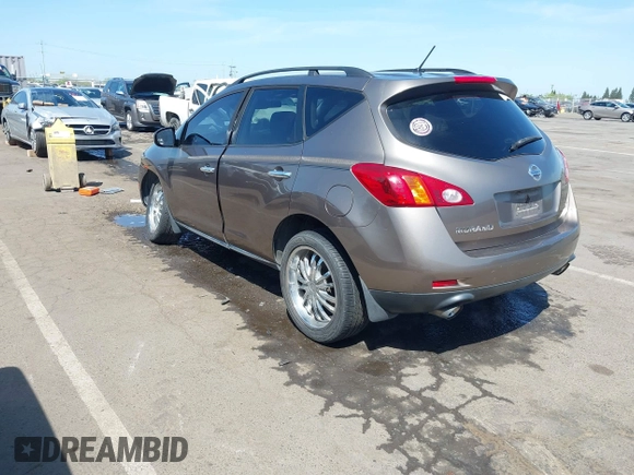 2009 Nissan Murano S with VIN JN8AZ18W09W101370, listed as a IAAI auction lot 42100083 with 168,687 mi miles and . Bid and sale history available at carsss.com. Image 3.