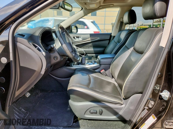 2019 Infiniti QX60 Luxe with VIN 5N1DL0MN9KC525893, listed as a Copart auction lot 63218895 with 106,280 mi miles and Salvage title. Bid and sale history available at DreamBid. Image 7.