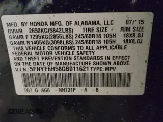 2016 Honda Pilot EX-L with VIN 5FNYF6H58GB011621, listed as a Copart auction lot 51868325 with 89,228 mi miles and Salvage Title. Bid and sale history available at carsss.com. Image 13.