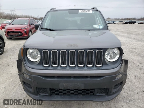 2018 Jeep Renegade Sport with VIN ZACCJBAB2JPJ01832, listed as a Copart auction lot 52208845 with 44,789 mi miles and Salvage Title. Bid and sale history available at DreamBid. Image 5.