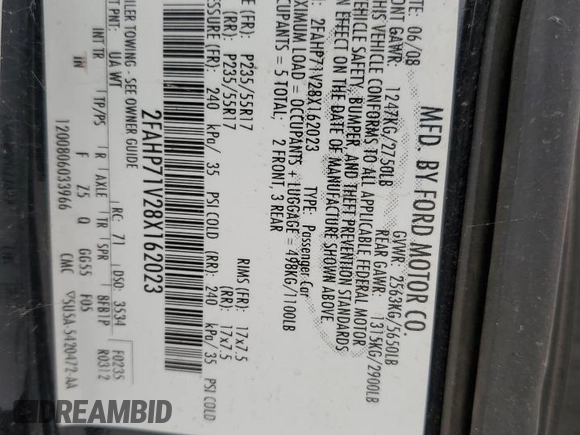 2008 Ford Police Interceptor с VIN 2FAHP71V28X162023, выставлен на аукционе Copart как лот 60856695 с пробегом 89 293 миль миль и Чистый • Clean title. История ставок и продаж доступна на DreamBid. Изображение 12.