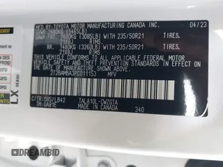 2023 Lexus RX 350 с VIN 2T2BAMBA3PC011153, выставлен на аукционе IAAI как лот 41025038 с пробегом 16 404 миль миль и . История ставок и продаж доступна на DreamBid. Изображение 9.