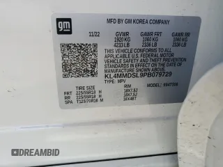 2023 Buick Encore GX Select with VIN KL4MMDSL9PB079729, listed as a Copart auction lot 63865455 with 21,043 mi miles and Salvage title. Bid and sale history available at DreamBid. Image 12.