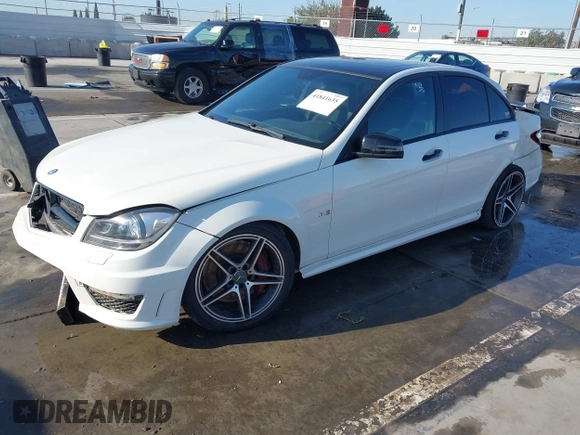 2012 Mercedes-Benz C 63 AMG with VIN WDDGF7HB2CA661318, listed as a IAAI auction lot 41841635 with 125,085 mi miles and . Bid and sale history available at carsss.com. Image 17.